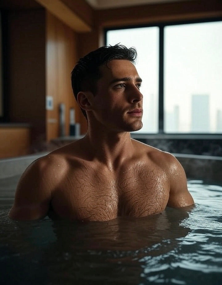 Man in the Ice Bath Tub, Cold plunge tub