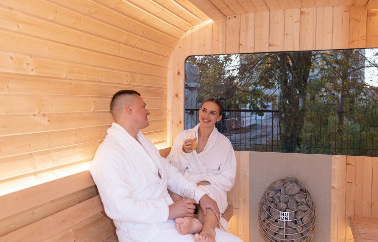 Two People In Sauna