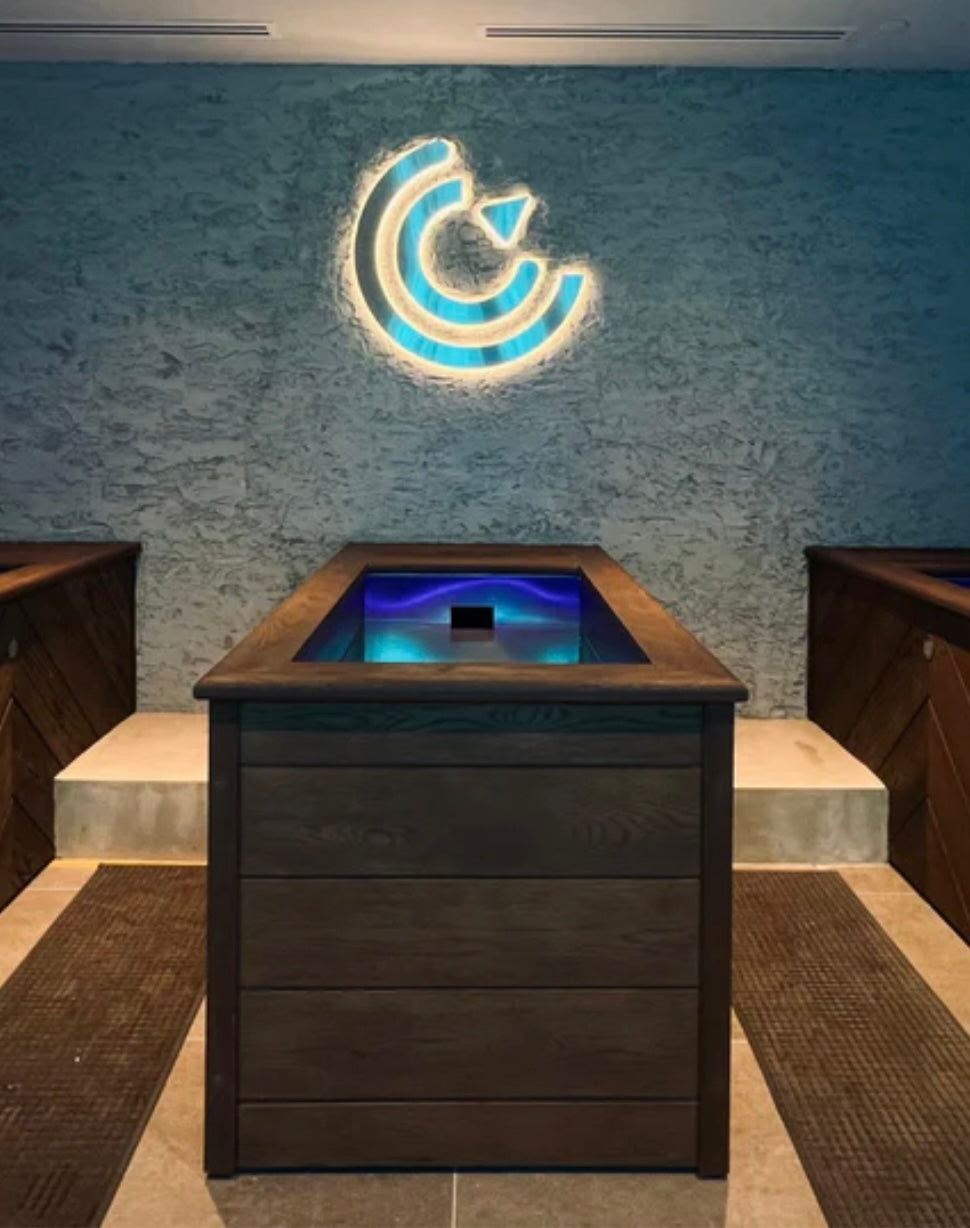 Brown Wooden Cold Plunge Tub