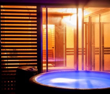 Infrared Sauna beside the pool