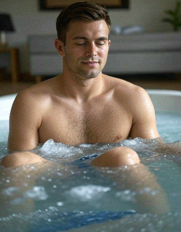 Man in the ice bath tub vs ice