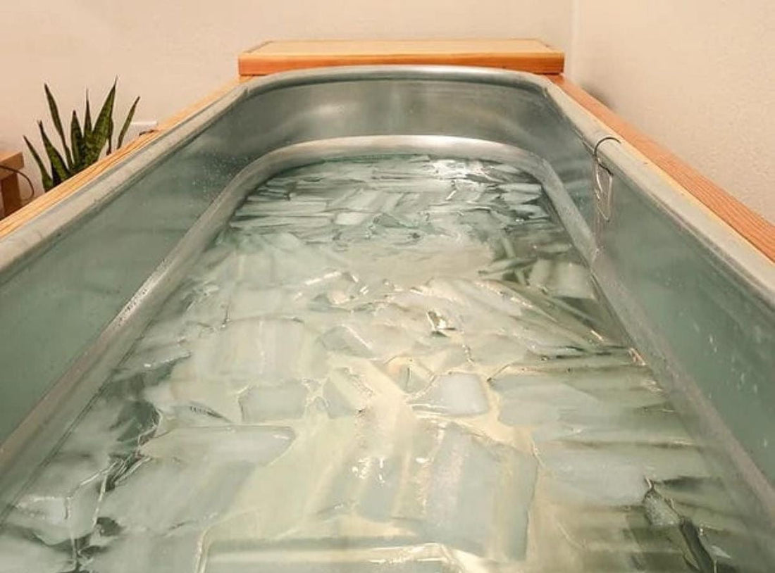 Iced Water in Cold Plunge Tub