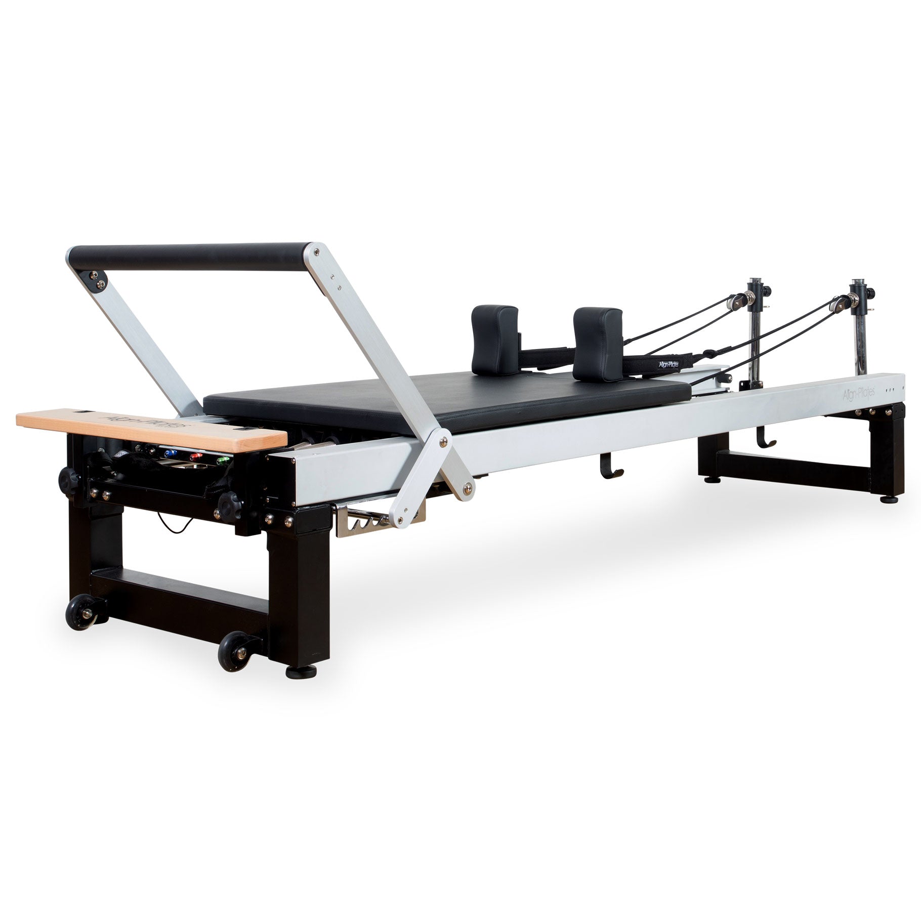Align-Pilates A8-Pro commercial Pilates reformer with standard legs, full side view