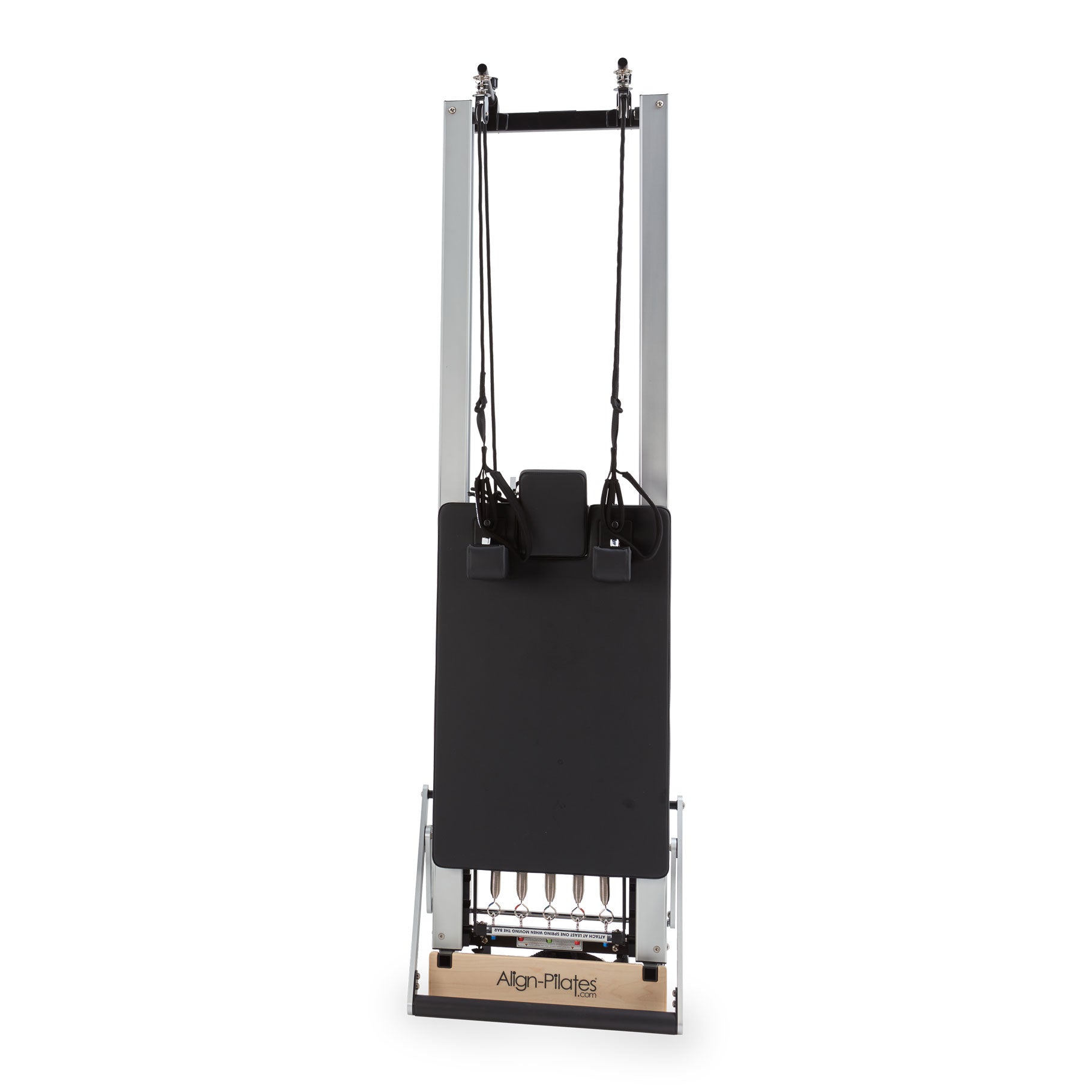 Align-Pilates C8-Pro Pilates reformer shown free-standing for storage