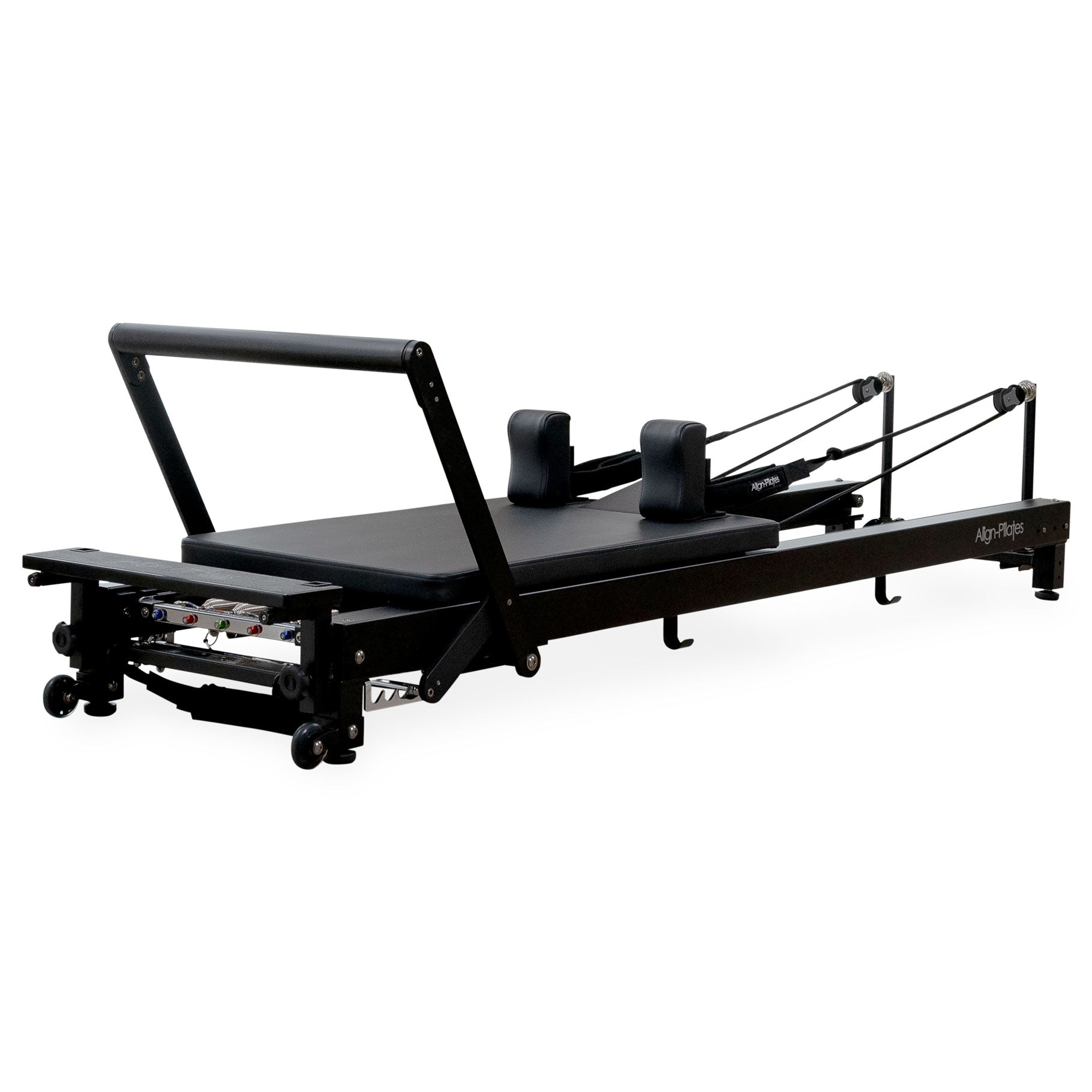 Align-Pilates C8-Pro Noir black commercial Pilates reformer, full side view