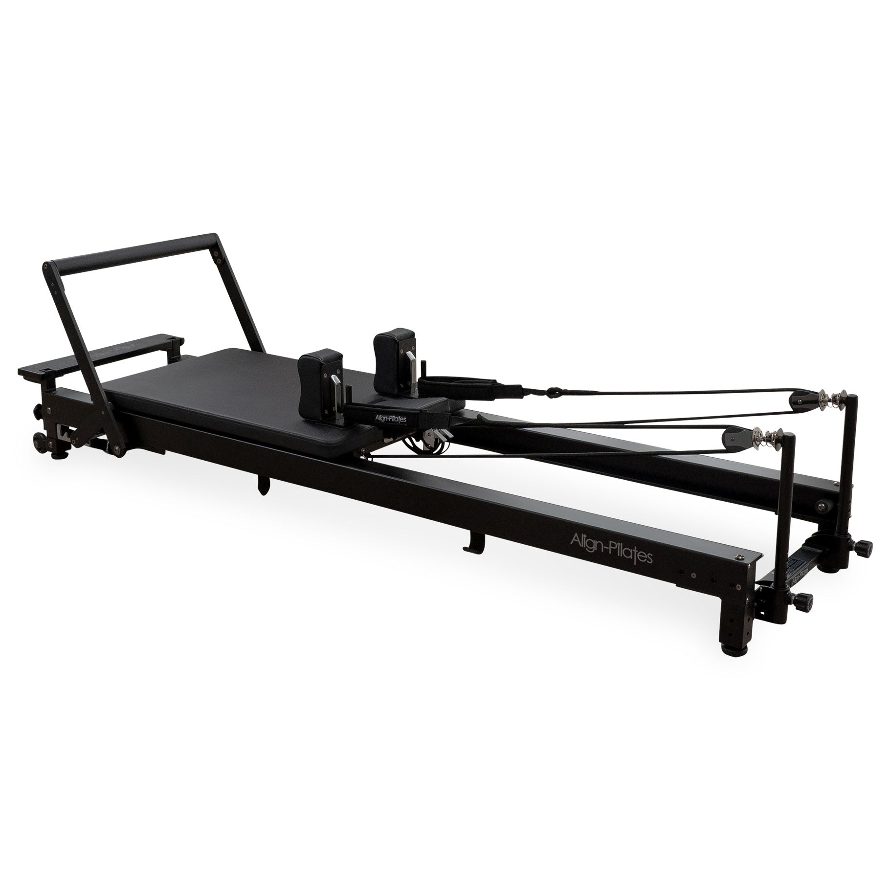 Align-Pilates C8-Pro Noir black Pilates reformer, detail view