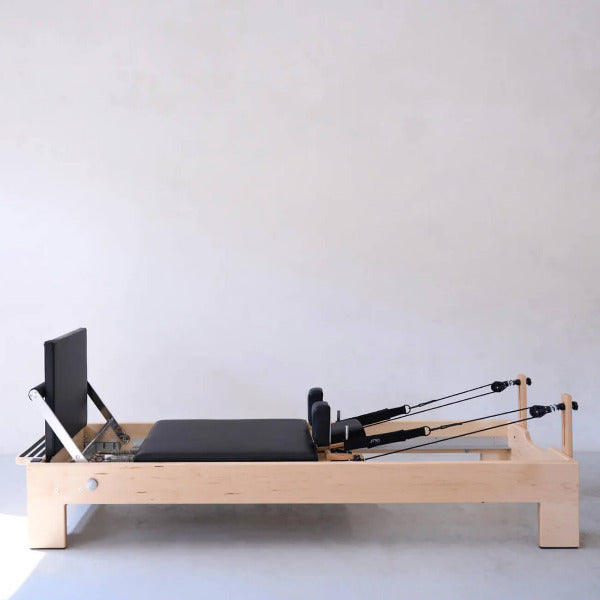 ATRO Pilates Reformer – Black – Professional Wooden Reformer for Studio or Home Use
