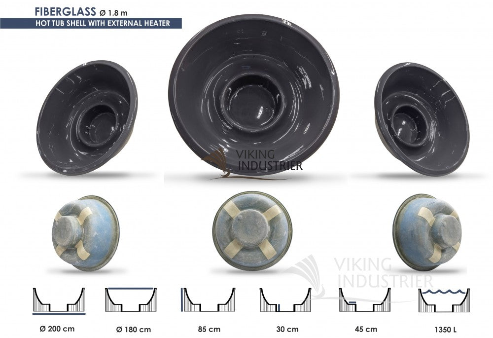 Wood Chimney Burning Fiberglass Hot Tub