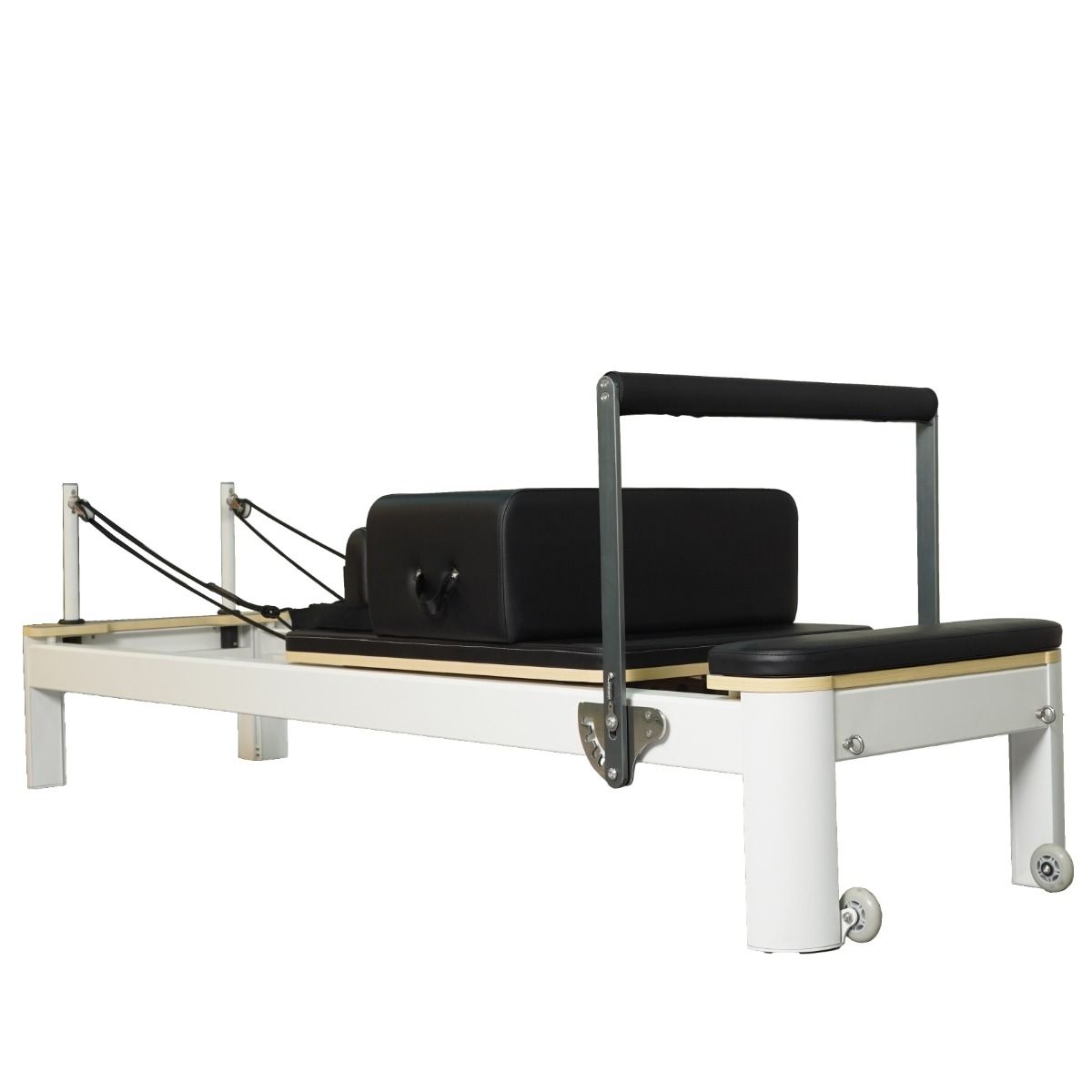 Origin Aluminium Reformer, side angle view of the black aluminium frame