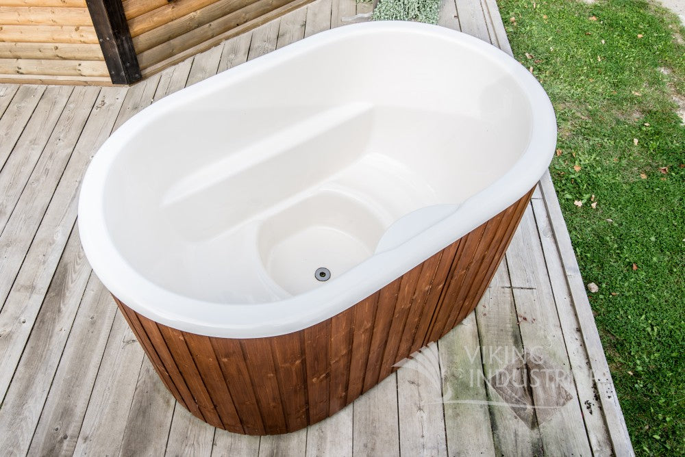 Wood Chimney Burning Fiberglass Hot Tub