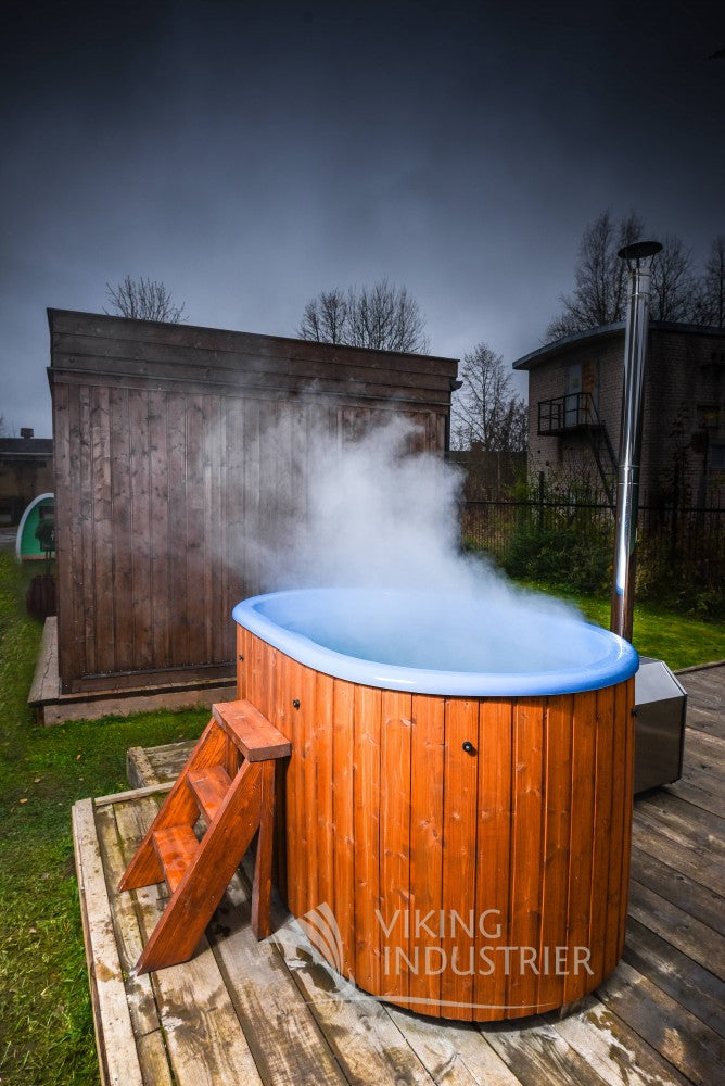 Wood Chimney Burning Fiberglass Hot Tub