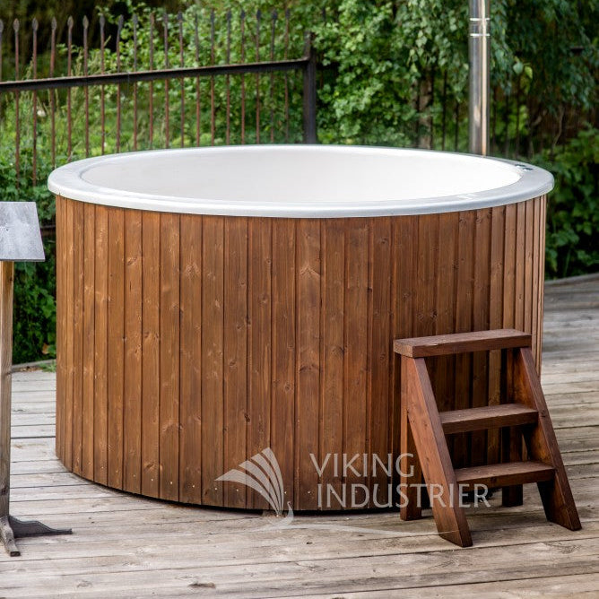 Wood Chimney Burning Fiberglass Hot Tub