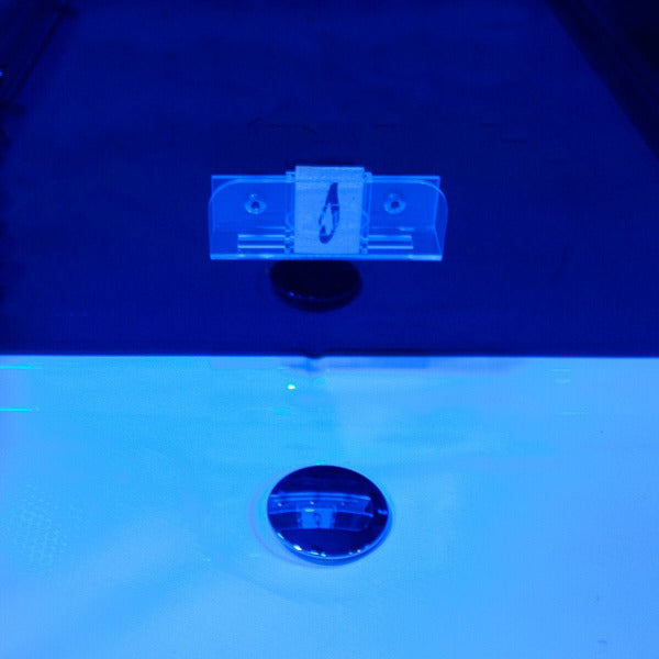 Chrome triple body jet cluster inside Insignia KSY1820 infrared sauna cabin