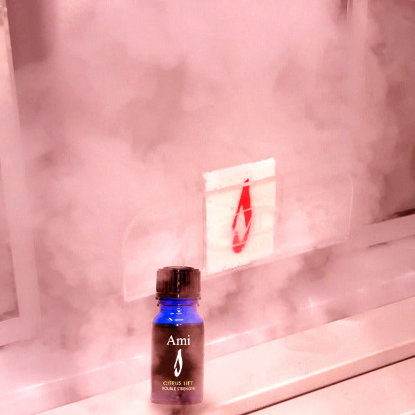 Close-up of chrome triple body jets for hydro massage in Insignia KSY1820 cabin